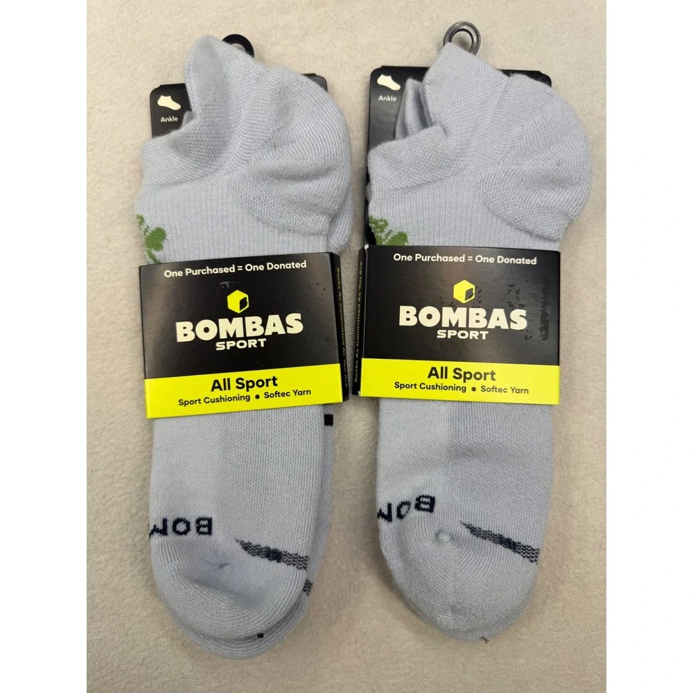 2 Pair Bombas All Sport Ankle Socks Large Men 9.5-13 Women 11-13 NWT